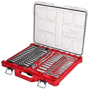 Milwaukee - Socket Wrench Set: 3/8 in Drive, 32 Piece, 6-Point, Metric, 6 mm to 19 mm Milwaukee - Socket Wrench Set: 3/8 in Drive, 32 Piece, 6-Point, Metric, 6 mm to 19 mm