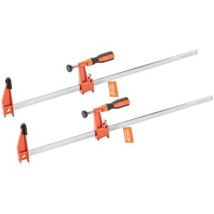 VEVOR - Bar Clamps for Woodworking, 2-Pack 24 inch Opening, Lockable F-Clamp with 600 lbs Load Limit, 2-1/2 inch Depth,Cast Iron - Orange + Black VEVOR - Bar Clamps for Woodworking, 2-Pack 24 inch Opening, Lockable F-Clamp with 600 lbs Load Limit, 2-1/2 inch Depth,Cast Iron - Orange + Black