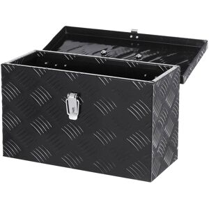 VEVOR - Heavy Duty Aluminum Truck Bed Tool Box, Stripes Plated Tool Box with Side Handle and Top Handle,16"x7.5"x10" - Black VEVOR - Heavy Duty Aluminum Truck Bed Tool Box, Stripes Plated Tool Box with Side Handle and Top Handle,16"x7.5"x10" - Black