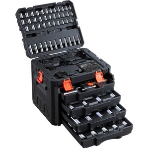 VEVOR - Mechanics Tool Set, 256-Piece Mechanic Tool Kit, 1/4 in, 3/8 in, and 1/2 in Drive, SAE and Metric Socket Set, Wrenches - Black VEVOR - Mechanics Tool Set, 256-Piece Mechanic Tool Kit, 1/4 in, 3/8 in, and 1/2 in Drive, SAE and Metric Socket Set, Wrenches - Black