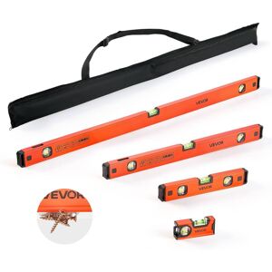 VEVOR - Torpedo Level, 4-Piece Included 4/12/24/40 in, Magnetic Leveler Tool Set Aluminum Alloy, with Clear 3 Green Vials - Black + Orange VEVOR - Torpedo Level, 4-Piece Included 4/12/24/40 in, Magnetic Leveler Tool Set Aluminum Alloy, with Clear 3 Green Vials - Black + Orange