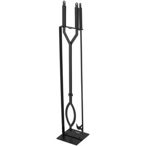 VEVOR - Fireplace Tool Set, 3PCS Fire Tool Set and Holder with Stand, Tongs, Fire Place Poker,Wrought Iron Fireplace Accessories - Black VEVOR - Fireplace Tool Set, 3PCS Fire Tool Set and Holder with Stand, Tongs, Fire Place Poker,Wrought Iron Fireplace Accessories - Black