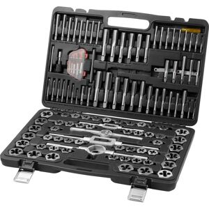 VEVOR - Tap and Die Set, 116-Piece Include Metric and SAE Size, Bearing Steel Taps and Dies, Essential Threading Tool - Black VEVOR - Tap and Die Set, 116-Piece Include Metric and SAE Size, Bearing Steel Taps and Dies, Essential Threading Tool - Black