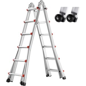 VEVOR - Telescoping Ladder A Frame, 20.5 FT Compact Aluminum Extension Ladder, Multi-Function Portable Collapsible RV Ladder - Silver VEVOR - Telescoping Ladder A Frame, 20.5 FT Compact Aluminum Extension Ladder, Multi-Function Portable Collapsible RV Ladder - Silver