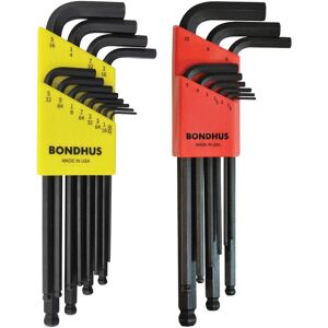 Bondhus - 20196 Set 21 Ball End L-Wrench IN/MM 2 Pack; 1.5-10MM and .050-5/16" Bondhus - 20196 Set 21 Ball End L-Wrench IN/MM 2 Pack; 1.5-10MM and .050-5/16"