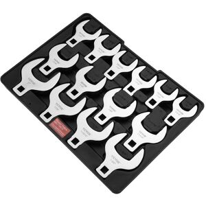 VEVOR - Crowfoot Wrench Set, 1/2" Drive 14-Piece SAE (1-1/16" - 2") Crows Foot Wrench Set with Storage Tray, 40CR Material - Silver VEVOR - Crowfoot Wrench Set, 1/2" Drive 14-Piece SAE (1-1/16" - 2") Crows Foot Wrench Set with Storage Tray, 40CR Material - Silver