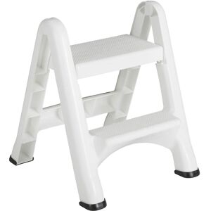 RubberMaid - EZ Two Step Durable Folding Plastic Ladder Step Stool - White RubberMaid - EZ Two Step Durable Folding Plastic Ladder Step Stool - White