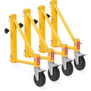 VEVOR - 4-Pack Scaffold Outriggers, 1000 lbs Total Load Capacity Baker-Style Scaffolding Accessory with Swivel Casters - Yellow VEVOR - 4-Pack Scaffold Outriggers, 1000 lbs Total Load Capacity Baker-Style Scaffolding Accessory with Swivel Casters - Yellow