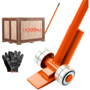 VEVOR - Prylever Bar, 11000 lbs Weight Capacity, 67 Inch Carbon Steel Handle Lever Dolly, Pry Lever Bar with Wheels - Orange VEVOR - Prylever Bar, 11000 lbs Weight Capacity, 67 Inch Carbon Steel Handle Lever Dolly, Pry Lever Bar with Wheels - Orange