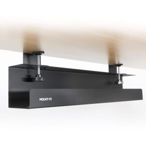 Mount-It! - Clamp-On Under Desk Cable Management Tray for Desk Organization & Cable Storage, Tool-Free Installation - Black Mount-It! - Clamp-On Under Desk Cable Management Tray for Desk Organization & Cable Storage, Tool-Free Installation - Black