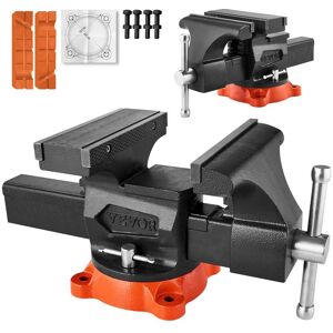 VEVOR - Bench Vise, 8" Jaw Width, 8" Max Jaw Opening Multipurpose Vise with 360° Swivel Locking Base, 3.7" Throat Depth - Black VEVOR - Bench Vise, 8" Jaw Width, 8" Max Jaw Opening Multipurpose Vise with 360° Swivel Locking Base, 3.7" Throat Depth - Black