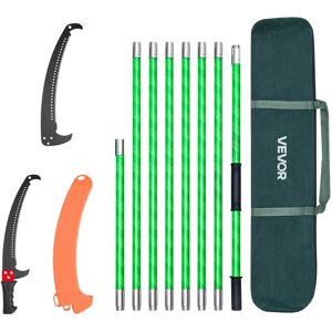 VEVOR - Manual Pole Saw, 3.87-27 ft Extendable Pole Tree Pruner, Sharp 65Mn Steel Blade, Lightweight Fiberglass Handle Pole - Green VEVOR - Manual Pole Saw, 3.87-27 ft Extendable Pole Tree Pruner, Sharp 65Mn Steel Blade, Lightweight Fiberglass Handle Pole - Green