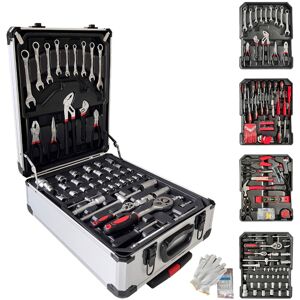 Sugift - 399-Piece Home Repair Tool Box, Tool Set Kit with 4 Drawers And Wheels - Black Sugift - 399-Piece Home Repair Tool Box, Tool Set Kit with 4 Drawers And Wheels - Black