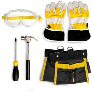 Red Tool Box - Stanley Jr. 5 Piece Tool Set Real Tools for Kids - Yellow Red Tool Box - Stanley Jr. 5 Piece Tool Set Real Tools for Kids - Yellow