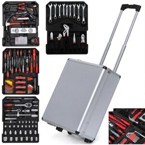 Winado - 799 Pieces Tool Set Mechanics Tool Kit with Trolley Case Box, Wrenches, Socket, Ratchet Handle, Magnetic Screwdrivers - Silver Winado - 799 Pieces Tool Set Mechanics Tool Kit with Trolley Case Box, Wrenches, Socket, Ratchet Handle, Magnetic Screwdrivers - Silver