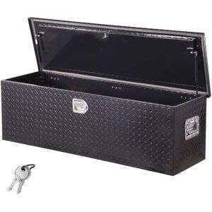 VEVOR - Heavy Duty Aluminum Truck Bed Tool Box, Diamond Plate Tool Box with Side Handle and Lock Keys, 49"x15"x15" - Black VEVOR - Heavy Duty Aluminum Truck Bed Tool Box, Diamond Plate Tool Box with Side Handle and Lock Keys, 49"x15"x15" - Black