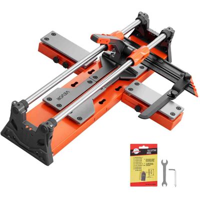 VEVOR - 24-Inch Manual Tile Cutter, Upgraded Sliding Head Cutting Tool with Spring-Loaded Base, Angle Fence - Silver;Black;Orange VEVOR - 24-Inch Manual Tile Cutter, Upgraded Sliding Head Cutting Tool with Spring-Loaded Base, Angle Fence - Silver;Black;Orange