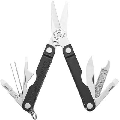 Leatherman - Micra, Keychain Multi-tool with Grooming Tools, Mini Pocketknife for Everyday Carry (EDC) - Jet Black Leatherman - Micra, Keychain Multi-tool with Grooming Tools, Mini Pocketknife for Everyday Carry (EDC) - Jet Black