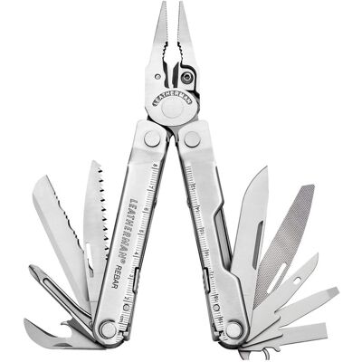 Leatherman - Rebar Multi-Tool with Premium Replaceable Wire Cutters and Saw - Stainless Steel Leatherman - Rebar Multi-Tool with Premium Replaceable Wire Cutters and Saw - Stainless Steel
