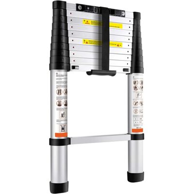 Boyel Living - Telescoping Ladder Aluminum Extension Multi Purpose Folding Ladder Boyel Living - Telescoping Ladder Aluminum Extension Multi Purpose Folding Ladder