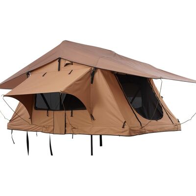 VEVOR - Rooftop Tent Hard Shell, Rooftop Tent Hardshell for 2-3 Person, Folding Roof Top Tent with Telescopic Ladder - Khaki VEVOR - Rooftop Tent Hard Shell, Rooftop Tent Hardshell for 2-3 Person, Folding Roof Top Tent with Telescopic Ladder - Khaki