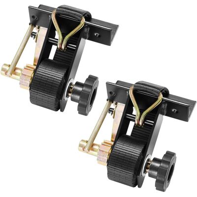 VEVOR - Ladder Rack Ratchet Straps, Square Tube Mount, 1.5 in Wide x 7.4 ft Long Ladder Rack Straps - Black VEVOR - Ladder Rack Ratchet Straps, Square Tube Mount, 1.5 in Wide x 7.4 ft Long Ladder Rack Straps - Black