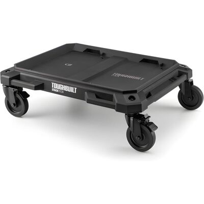ToughBuilt - 4-Wheel Cart, Rolling Dolly for StackTech Tool Boxes & Organizers - Black ToughBuilt - 4-Wheel Cart, Rolling Dolly for StackTech Tool Boxes & Organizers - Black
