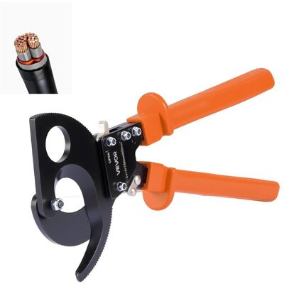 VEVOR - Ratcheting Cable Cutter, Spring Steel Blades with PVC-Coated Handles, Quick-Release Button, Heavy Duty Ratchet Cable - Black + Red (Handle Cover) VEVOR - Ratcheting Cable Cutter, Spring Steel Blades with PVC-Coated Handles, Quick-Release Button, Heavy Duty Ratchet Cable - Black + Red (Handle Cover)