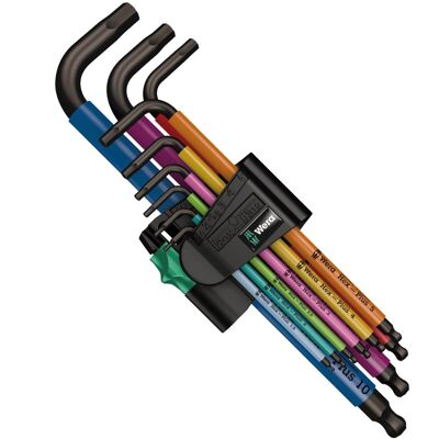 Wera - 950/9 Hex-Plus Multicolour 1 SB L-Key Set, Metric, BlackLaser, 9 pieces - Multi Wera - 950/9 Hex-Plus Multicolour 1 SB L-Key Set, Metric, BlackLaser, 9 pieces - Multi