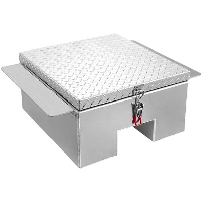 VEVOR - Truck Bed Tool Box,Heavy Duty Aluminum Tool Box with Diamond Plate,Storage Toolbox Chest Organizer Supports up to 220lbs - Silver VEVOR - Truck Bed Tool Box,Heavy Duty Aluminum Tool Box with Diamond Plate,Storage Toolbox Chest Organizer Supports up to 220lbs - Silver
