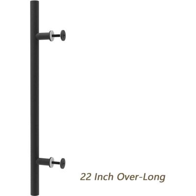 Boyel Living - 22 in. Steel Powered Ladder Sliding Barn Door Handle - Black Boyel Living - 22 in. Steel Powered Ladder Sliding Barn Door Handle - Black
