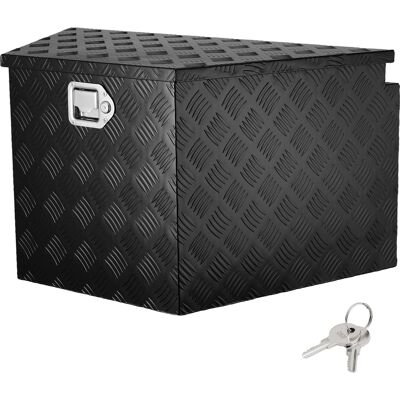 VEVOR - Trailer Tongue Box, Aluminum Alloy Diamond Plate Tongue Box Tool Chest,Heavy Duty Trailer Box Storage with Lock and Keys - Black VEVOR - Trailer Tongue Box, Aluminum Alloy Diamond Plate Tongue Box Tool Chest,Heavy Duty Trailer Box Storage with Lock and Keys - Black
