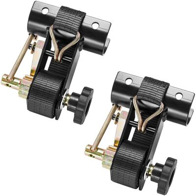 VEVOR - Ladder Rack Ratchet Straps, 1.87-2 Round Tube Mount, 1.5 in Wide x 7.4 ft Long Ladder Rack Straps - Black VEVOR - Ladder Rack Ratchet Straps, 1.87-2 Round Tube Mount, 1.5 in Wide x 7.4 ft Long Ladder Rack Straps - Black