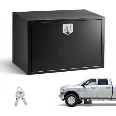 VEVOR - Underbody Truck Tool Box, 36 x 24 x 24 Inch Heavy Duty Steel Trailer Storage Box with Lock & Keys, Waterproof Trailer - Black VEVOR - Underbody Truck Tool Box, 36 x 24 x 24 Inch Heavy Duty Steel Trailer Storage Box with Lock & Keys, Waterproof Trailer - Black