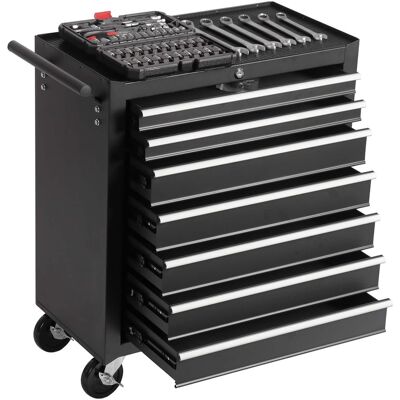 Boyel Living - Black Rolling Tool Chest with 7-Drawer Tool Box with Wheels Multifunctional Tool Cart Boyel Living - Black Rolling Tool Chest with 7-Drawer Tool Box with Wheels Multifunctional Tool Cart