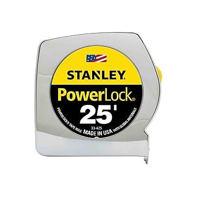 Stanley - PowerLock 25' Tape Measure, Mylar-coated - Silver Stanley - PowerLock 25' Tape Measure, Mylar-coated - Silver