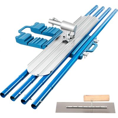 VEVOR - Bull Float Magnesium Concrete Float 48 x 8\" Round End Concrete Float Tool Cement Tool Bull Concrete Kit Bull Float - Blue & Sliver VEVOR - Bull Float Magnesium Concrete Float 48 x 8\" Round End Concrete Float Tool Cement Tool Bull Concrete Kit Bull Float - Blue & Sliver