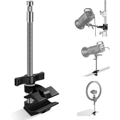 Neewer - 9" Heavy-Duty End Jaw Grip for C-Stand - 5/8" Steel Shaft Clamp for Softboxes & LED Lights Neewer - 9" Heavy-Duty End Jaw Grip for C-Stand - 5/8" Steel Shaft Clamp for Softboxes & LED Lights