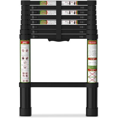 Brick Attic - 8.5FT Aluminum Extension Foldable Ladder with Dual Locking Mechanism,Telescoping Ladder for Attic,330lb Capacity - Black Brick Attic - 8.5FT Aluminum Extension Foldable Ladder with Dual Locking Mechanism,Telescoping Ladder for Attic,330lb Capacity - Black