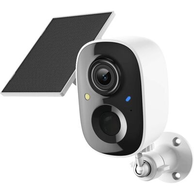 PRIMEPLUS - 2K FHD Solar Outdoor Cam, AI Human Detection, Color Night Vision, 2-Way Audio, Spotlight, Siren, 2.4GHz - White PRIMEPLUS - 2K FHD Solar Outdoor Cam, AI Human Detection, Color Night Vision, 2-Way Audio, Spotlight, Siren, 2.4GHz - White