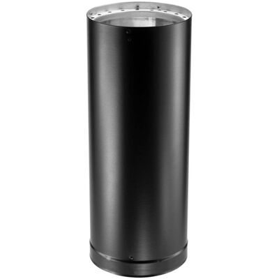 DuraVent - DVL 6 x 18 Inch Galvanized Steel Double Wall Pipe Connector, Black DuraVent - DVL 6 x 18 Inch Galvanized Steel Double Wall Pipe Connector, Black