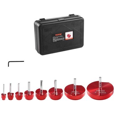 VEVOR - PVC Pipe Reamer Kit, Aluminum Alloy, PVC Pipe Fitting Reamer Plumbing Tools Kit, Socket Saver for SCH 40 Pipe - Red VEVOR - PVC Pipe Reamer Kit, Aluminum Alloy, PVC Pipe Fitting Reamer Plumbing Tools Kit, Socket Saver for SCH 40 Pipe - Red