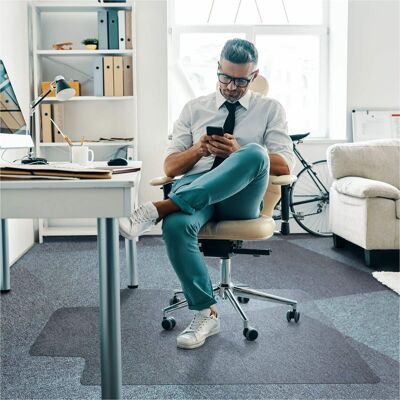Floortex - Ultimat Polycarbonate Lipped Chair Mat for Carpets up to 1/2'' - 48'' x 53'' - Clear Floortex - Ultimat Polycarbonate Lipped Chair Mat for Carpets up to 1/2'' - 48'' x 53'' - Clear