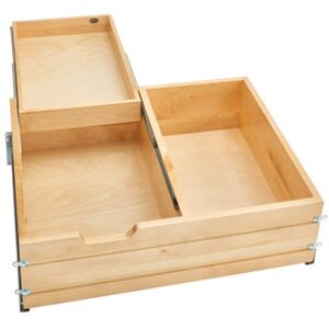 Rev-A-Shelf - Maple Two-Tier Deep Drawer System w/ BLUM Soft-Close, 4WTCDD-30HSC-1 - Light Brown Rev-A-Shelf - Maple Two-Tier Deep Drawer System w/ BLUM Soft-Close, 4WTCDD-30HSC-1 - Light Brown
