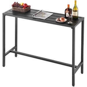 VEVOR - Outdoor Bar Table, 47 x 15 in Patio Bar Table, Waterproof Top & Sturdy Metal Frame - Black VEVOR - Outdoor Bar Table, 47 x 15 in Patio Bar Table, Waterproof Top & Sturdy Metal Frame - Black