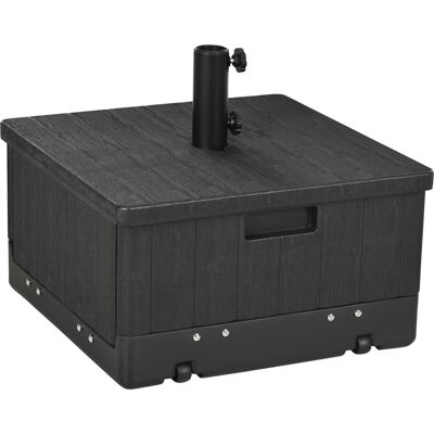 Outsunny - 3-in-1 Outdoor Umbrella Base, Coffee End Table, Planter Box with Drain Hole - Black Outsunny - 3-in-1 Outdoor Umbrella Base, Coffee End Table, Planter Box with Drain Hole - Black