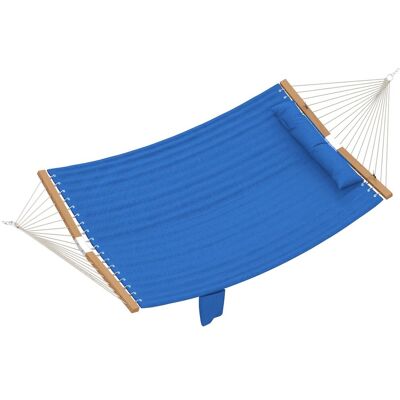 Outsunny - Hammock 2-Person, with Pillow & Pad, 440 lbs Capacity - Navy Blue Outsunny - Hammock 2-Person, with Pillow & Pad, 440 lbs Capacity - Navy Blue