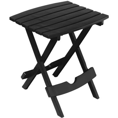 Adams - Quik-Fold Rectangular Resin Folding Side Table - Black Adams - Quik-Fold Rectangular Resin Folding Side Table - Black