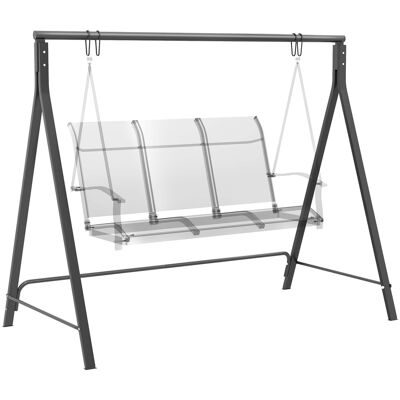 Outsunny - Metal Porch Swing Stand Heavy Duty Swing Frame - Black Outsunny - Metal Porch Swing Stand Heavy Duty Swing Frame - Black