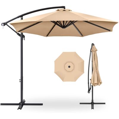 Best Choice Products - 10ft Offset Hanging Outdoor Market Patio Umbrella w/ Easy Tilt Adjustment - Sand Best Choice Products - 10ft Offset Hanging Outdoor Market Patio Umbrella w/ Easy Tilt Adjustment - Sand